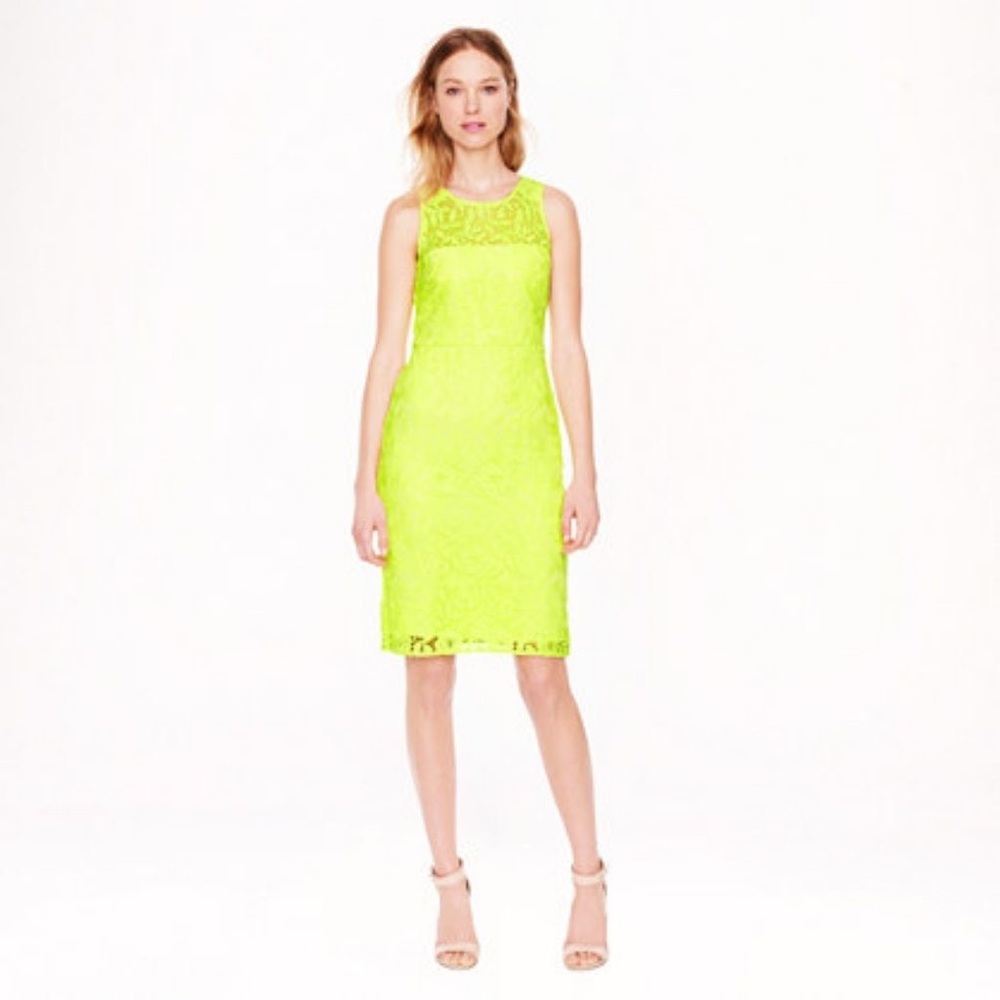 J.Crew Collection neon lace dress